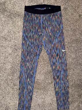 Nike Pro Hyperwarm Multi-Color Space Dye Leggings Size Small
